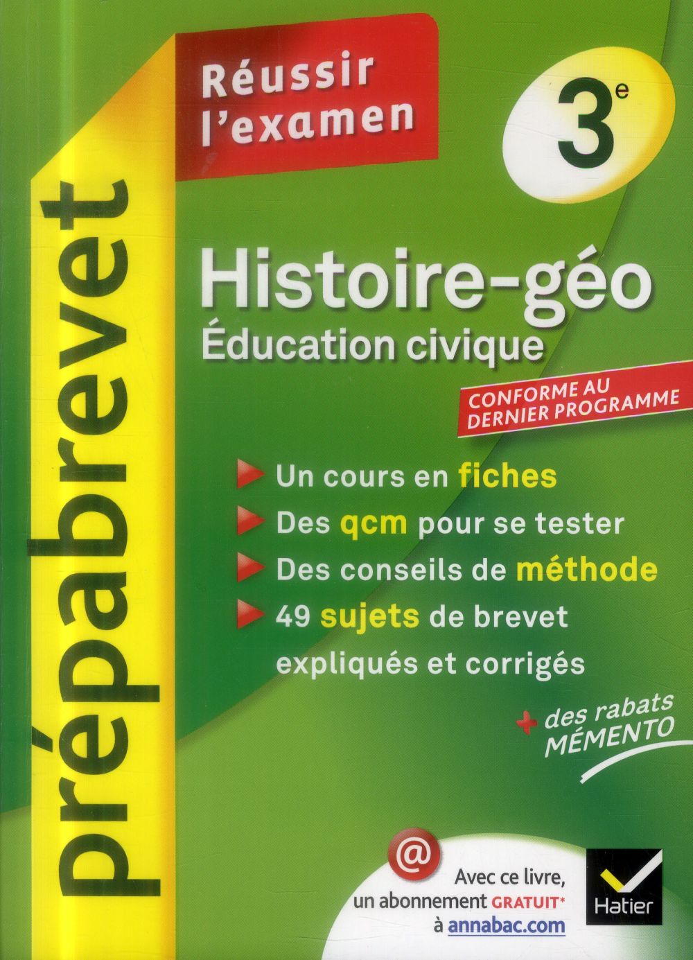 PREPABREVET EXAMENS : histoire-géographie-éducation civique ; 3ème