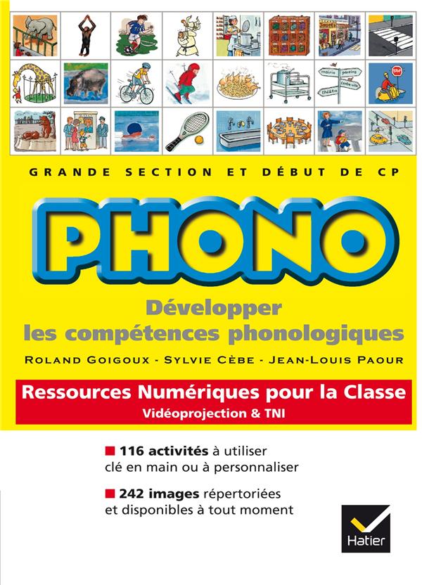 Phono ; GS et début CP ; développer les compétences phonologiques ; CD-Rom