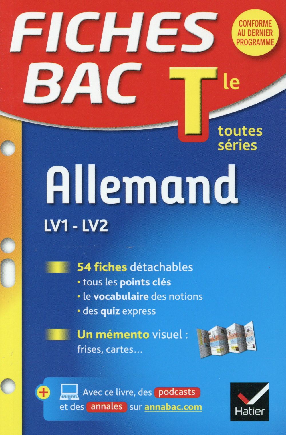 Fiches bac Tome 13 : allemand ; terminale ; lv1-lv2
