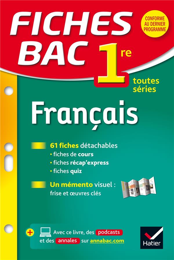 Fiches bac Tome 17 : français ; 1ère ; toutes séries