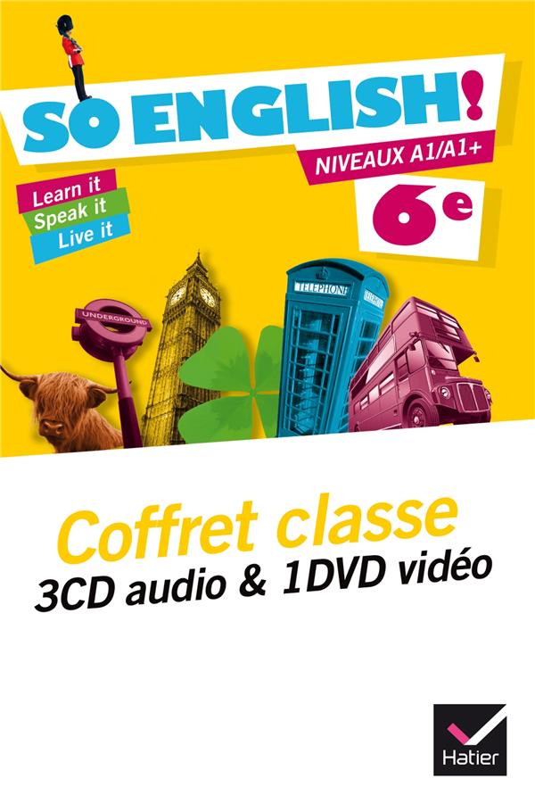 So english! anglais 6e ed. 2015 - coffret cd audio classe + dvd video