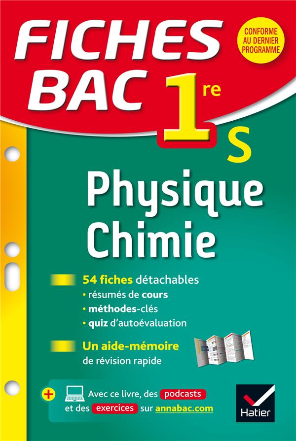 Fiches bac : physique-chimie ; 1ère S