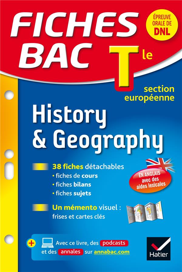Fiches bac : history & geography ; terminale ; section européenne
