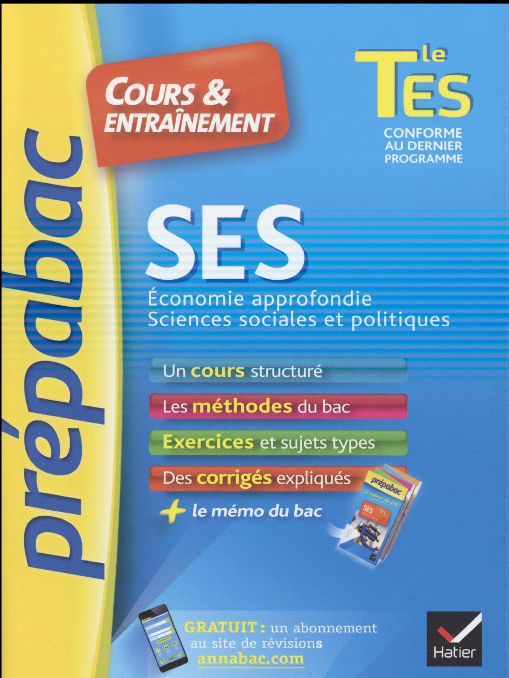 Prépabac cours & entraînement : SES ; terminale ES ; enseignement spécifique & spécialité