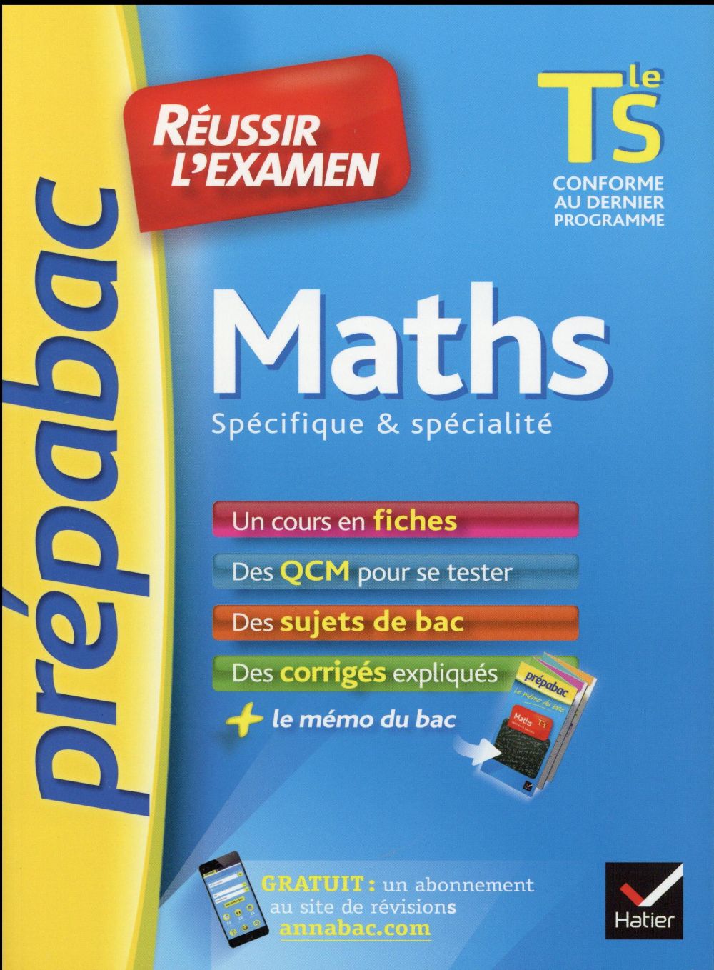 PREPABAC EXAMENS : maths ; Tle S ; enseignement spécifique