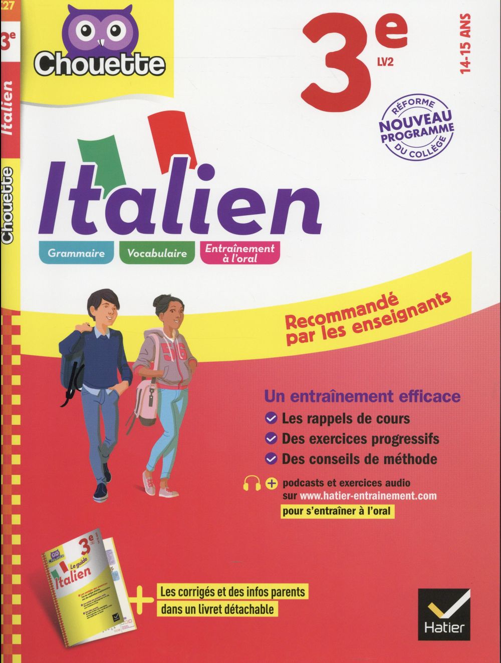 Chouette entraînement : italien ; 3ème (édition 2016)