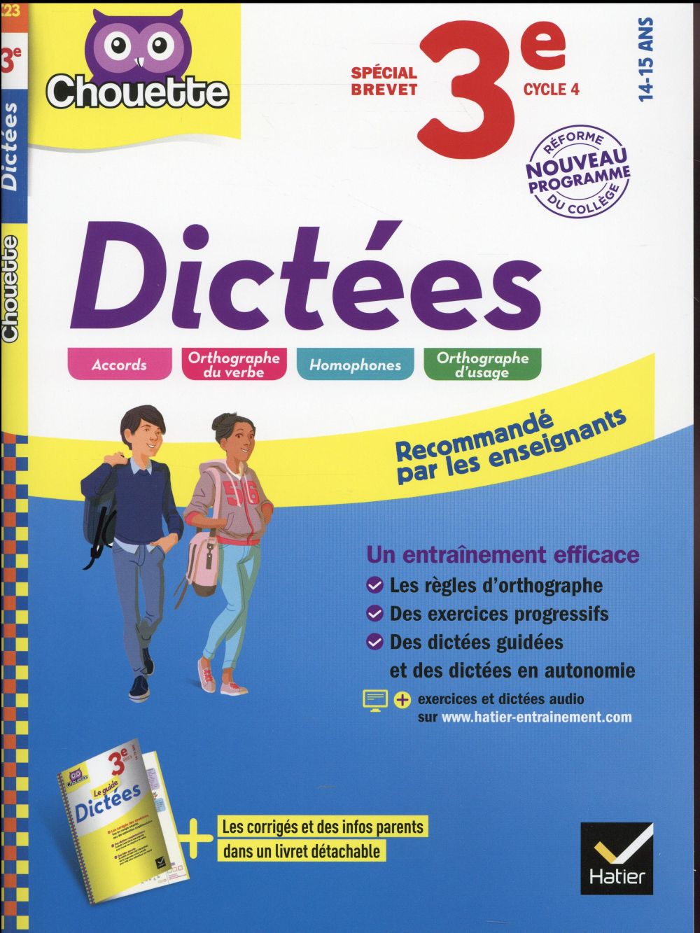 Chouette entraînement : dictées ; 3ème spécial brevet (édition 2016)