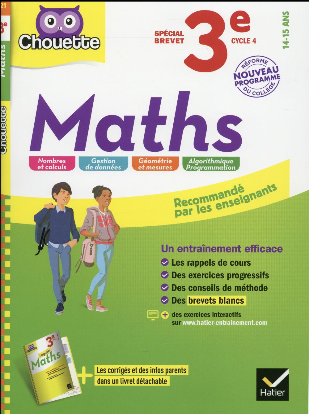 Chouette entraînement : maths ; 3ème ; spécial brevet (édition 2016)