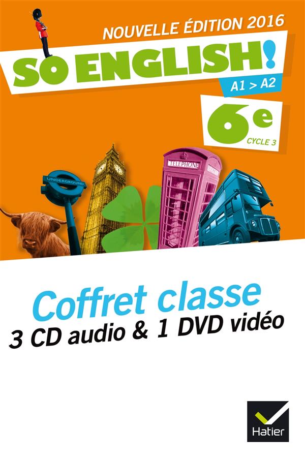 So english! anglais 6e ed. 2016 - coffret cd audio classe + dvd video