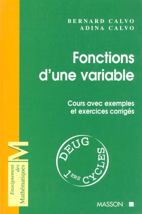 Fonctions d'une variable