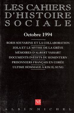 Cahiers d'histoire sociale n.3 : Octobre 1994