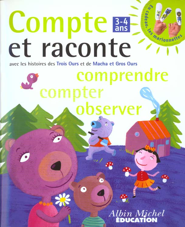 Maternelle petite section maths ; les trois ours ; macha et gros ours