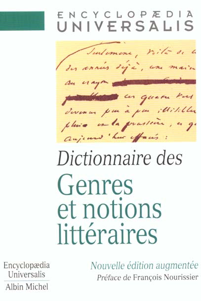 Dictionnaire des genres et notions litteraires