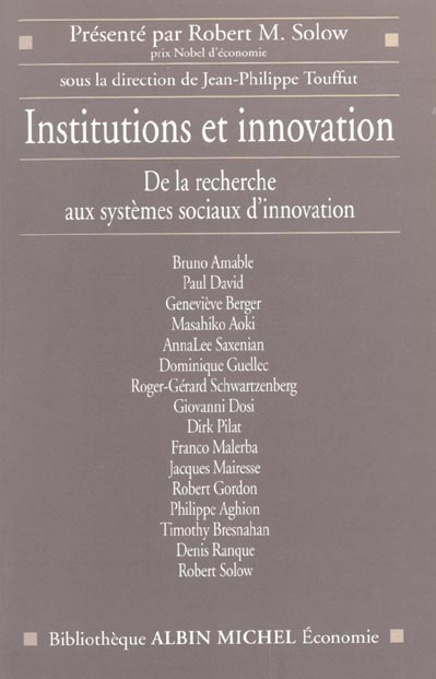 Instutions et innovation