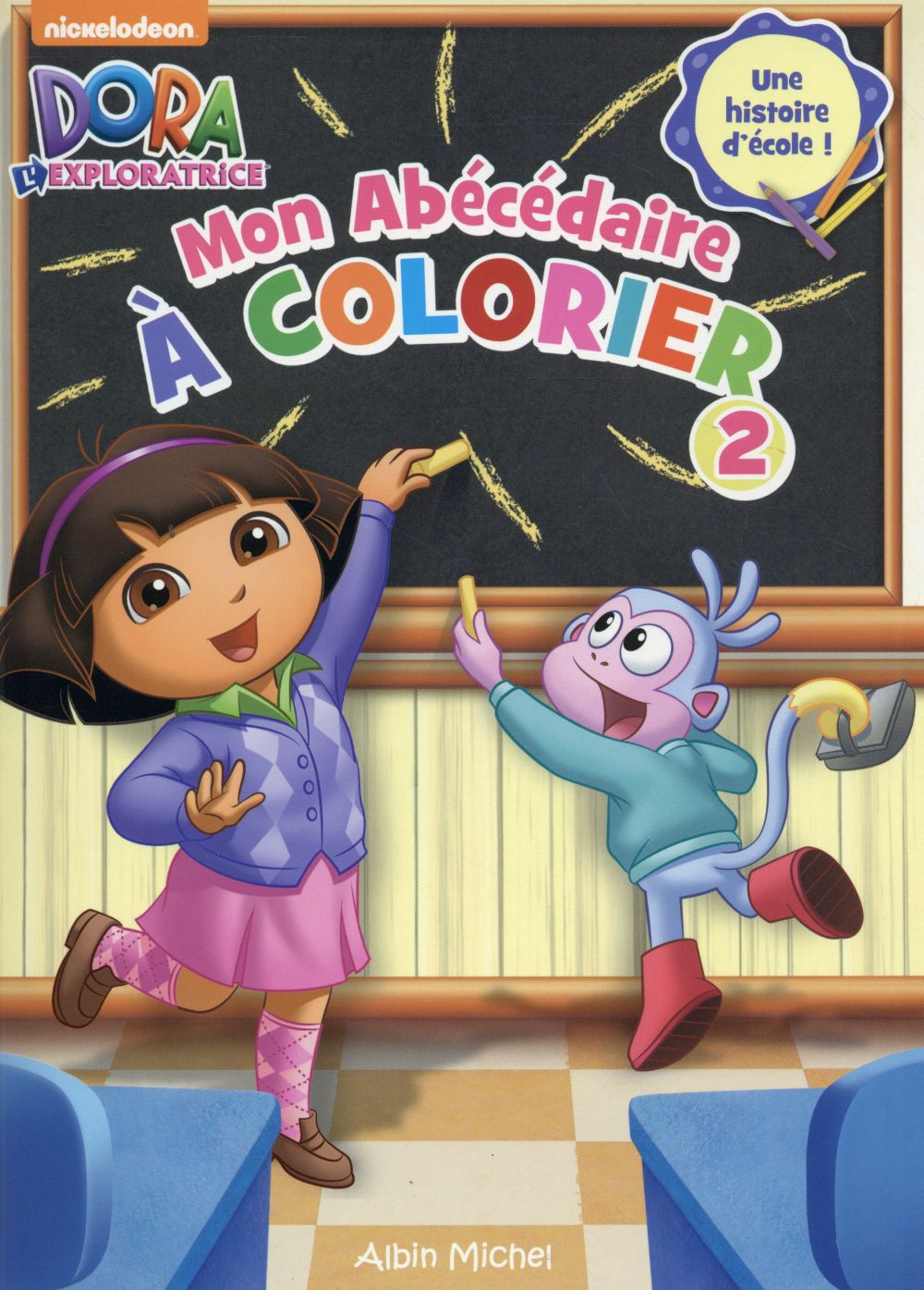 Mon abécédaire à colorier Tome 2 ; une histoire d'école