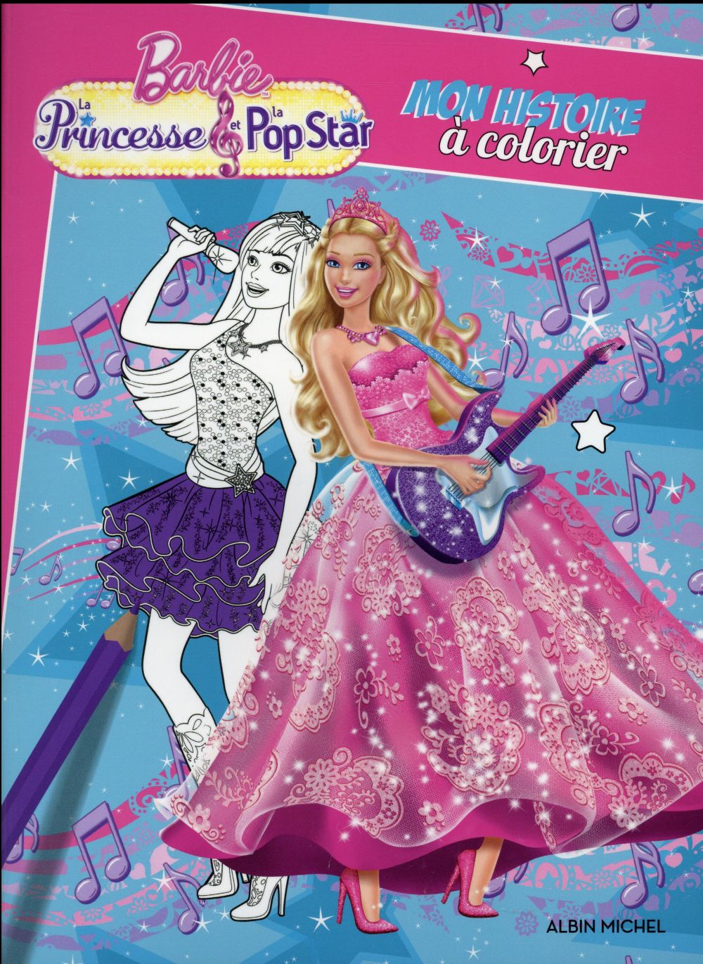 La princesse et la popstar ; mon histoire à colorier