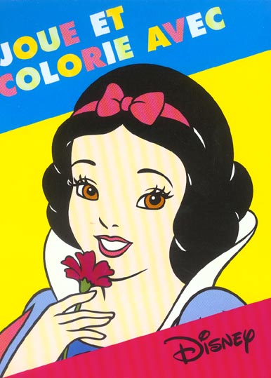 Joue et colorie avec blanche neige
