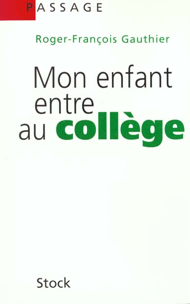 Mon enfant entre en sixieme
