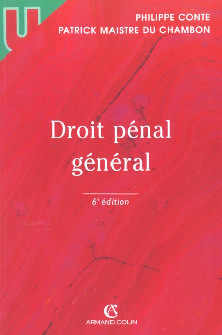 Droit penal general ; 6e edition
