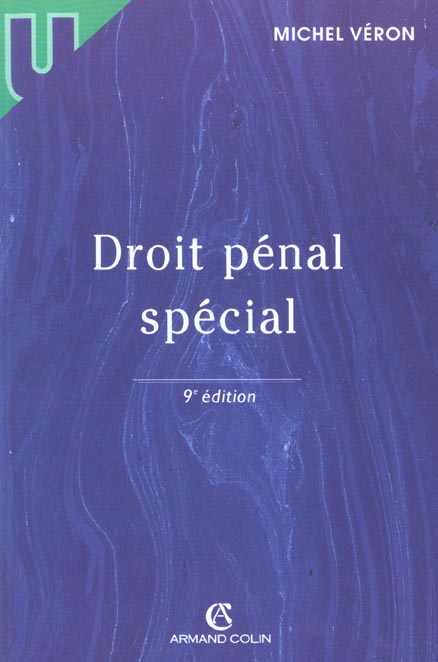 Droit penal special ; 9e edition