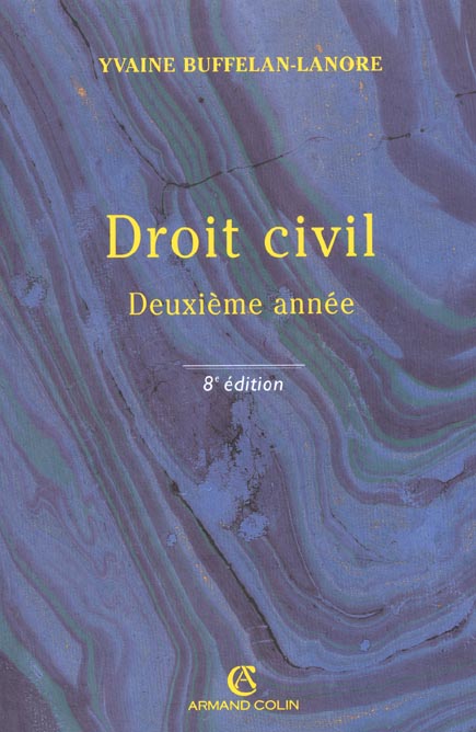 Droit civil 2e annee ; 8e edition