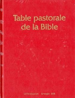 Table pastorale de la Bible