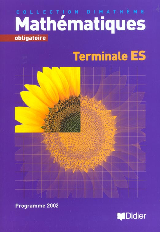 DIMATHEME : mathématiques ; terminale ES ; enseignement obligatoire ; livre de l'élève