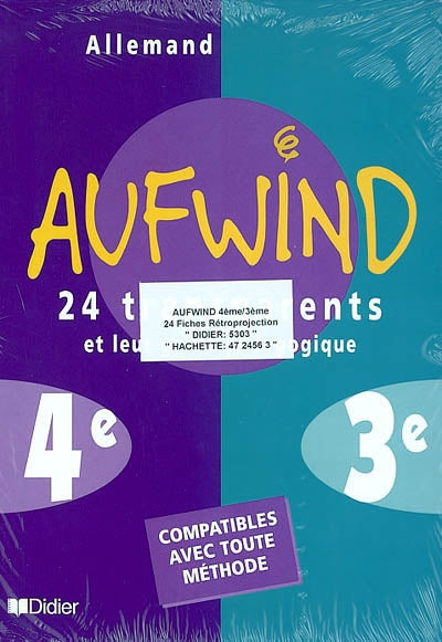 AUFWIND : allemand LV1 ; 4ème/3ème ; 24 transparents et leur guide pédagogique