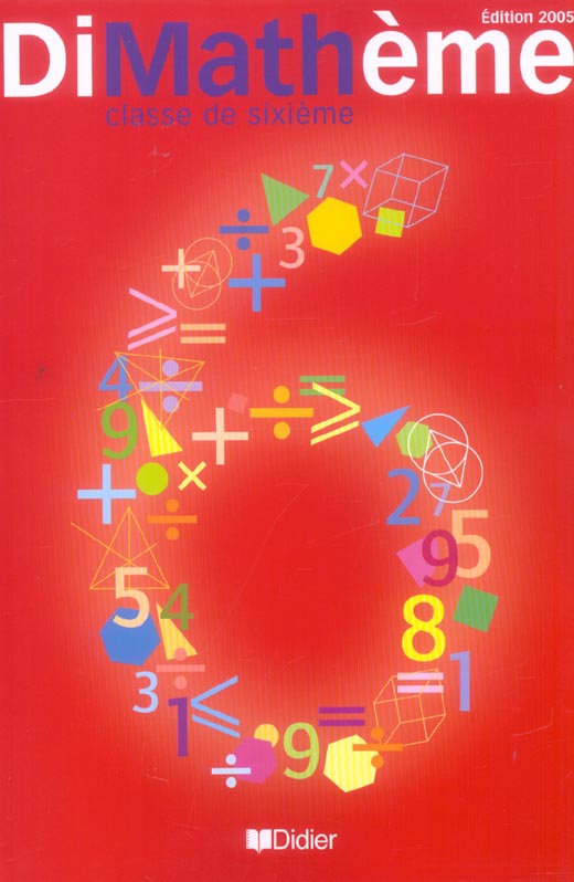 Mathématiques ; 6ème ; livre de l'élève
