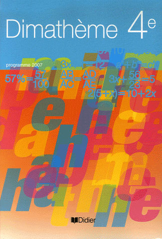 Mathématiques ; 4ème ; livre de l'élève