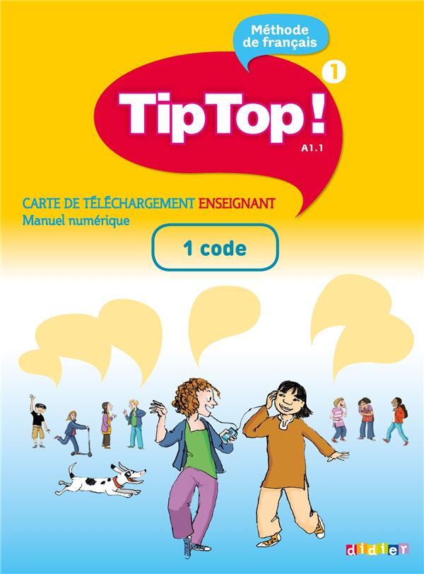 Niveau A1.1 ; carte de téléchargement enseignant ; manuel numérique
