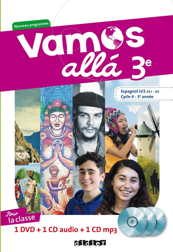 VAMOS ALLA : espagnol ; 3e ; LV2 ; coffret de la classe ; 1 dvd + 1 cd audio + 1 cd MP3