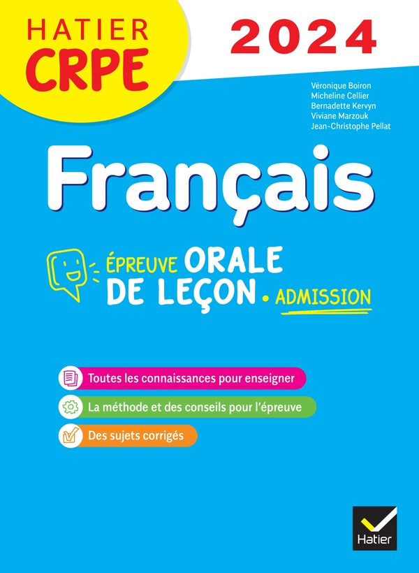 Français ; CRPE ; épreuve orale de leçon d'admission (édition 2024)