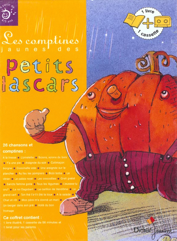 Les petits lascars 3 ; les comptines jaunes (livre + k7)