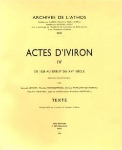 Actes d iviron xix t.4