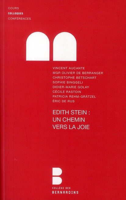 Edith Stein ; un chemin vers la joie