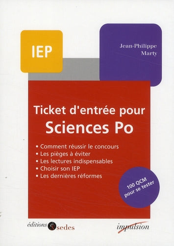 Ticket d'entrée pour Science Po