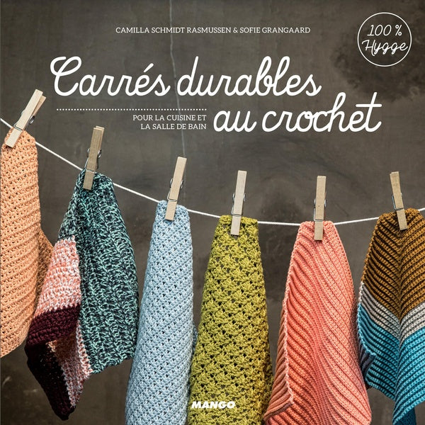 Carrés durables au crochet ; pour la cuisine et la salle de bain