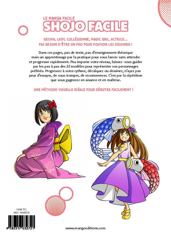 Le manga facile : Shojo facile : 22 modèles pas à pas