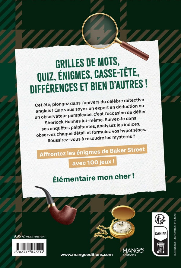 Cahier de vacances adultes : Sherlock Holmes