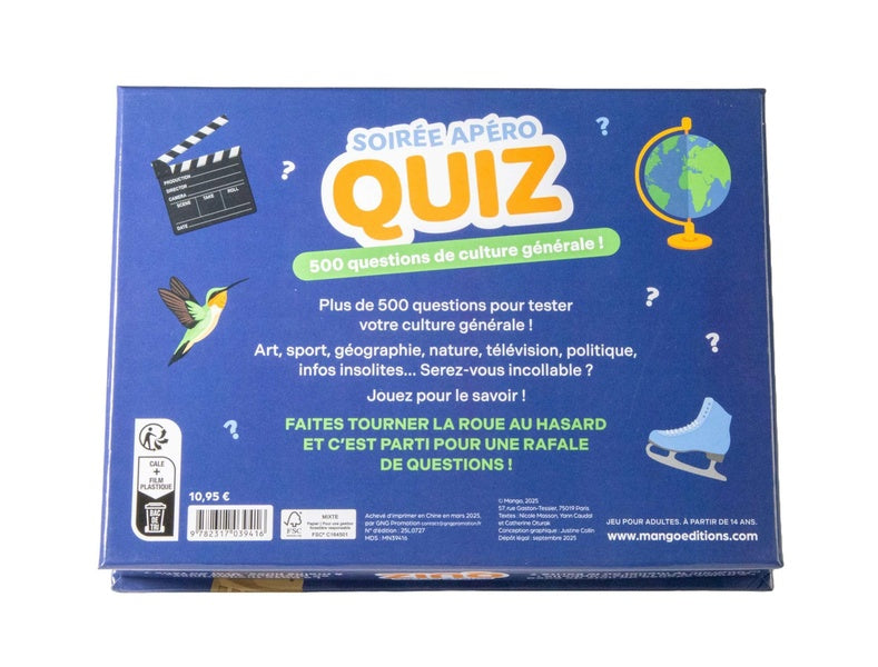 Soirée apéro quiz : 500 questions de culture générale !