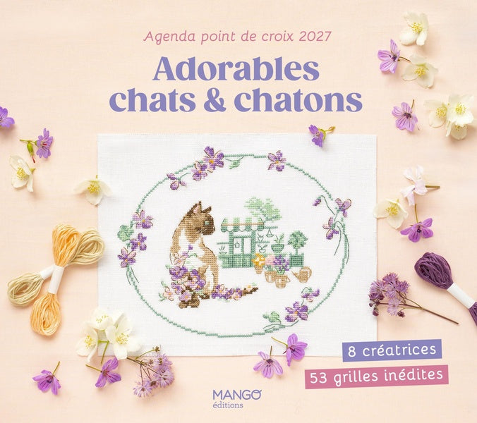 Agenda point de croix : Adorables chats & chatons (édition 2027)