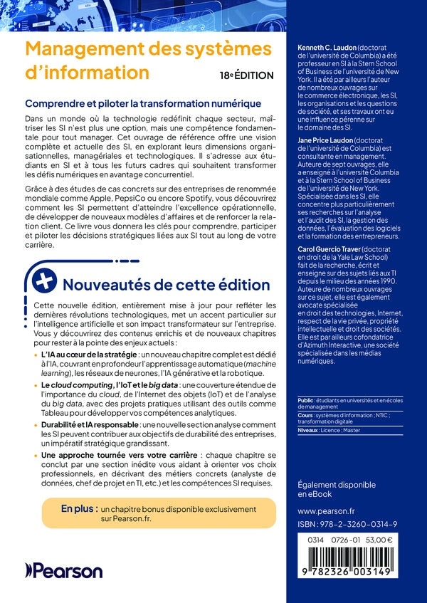 Management des systèmes d'information (18e édition)