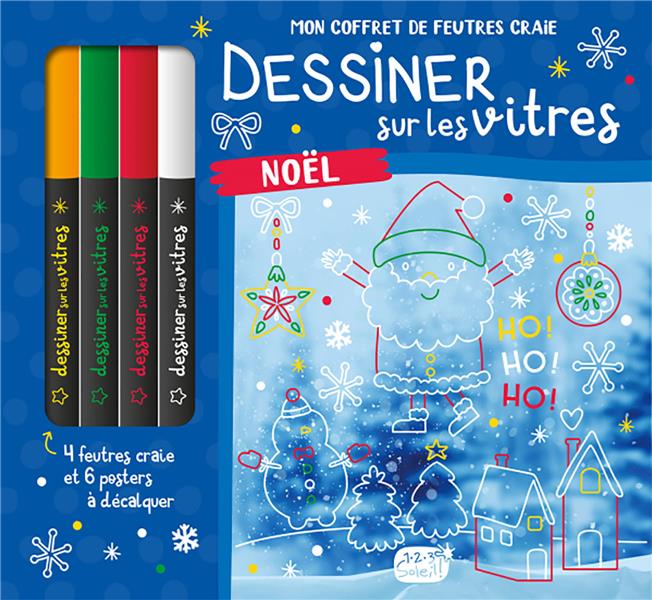 Dessiner sur les vitres : mon coffret de feutres craie ; Noël - flash vidéo