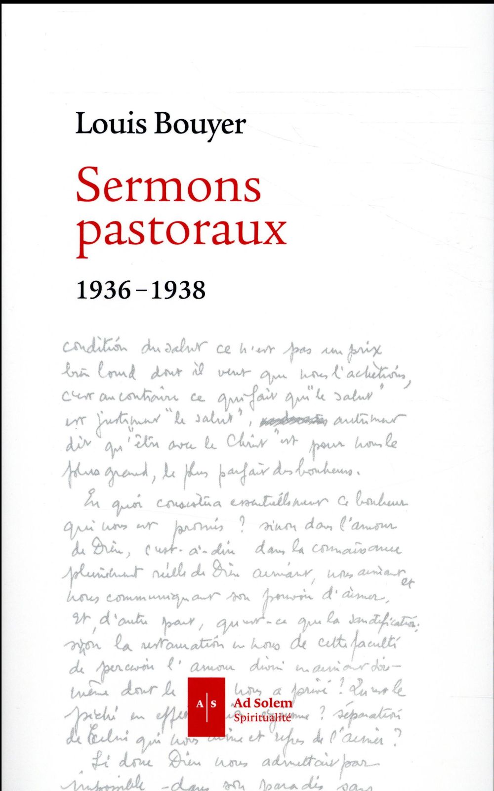 Sermons pastoraux ; 1936-1938