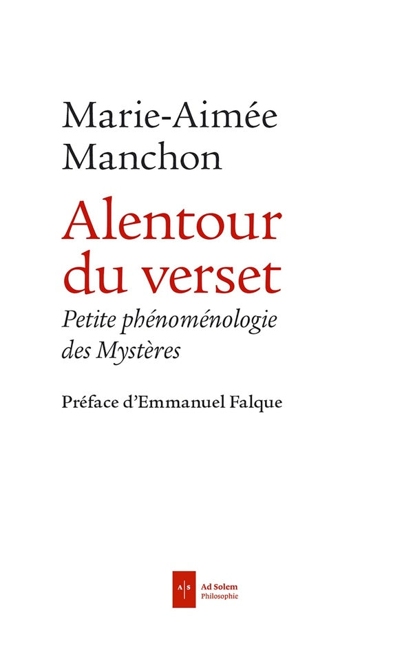 Alentour du verset ; un chapelet phénoménologique