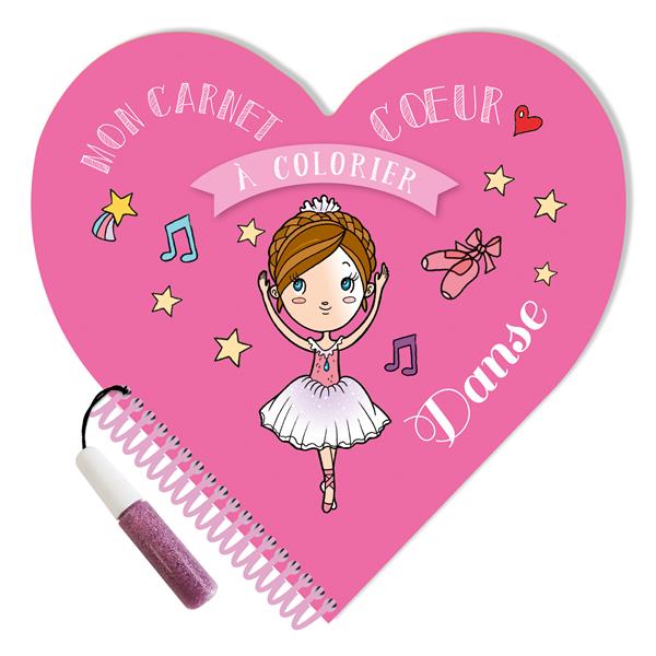Mon carnet coeur à colorier ; danse - flash vidéo