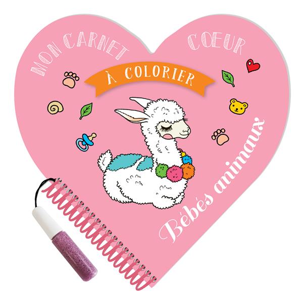 Mon carnet coeur à colorier bébés animaux - flash vidéo