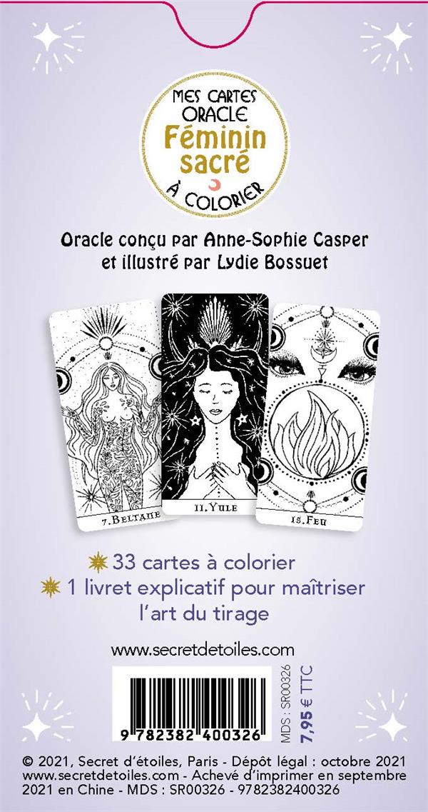 Mes cartes oracle : féminin sacré à colorier