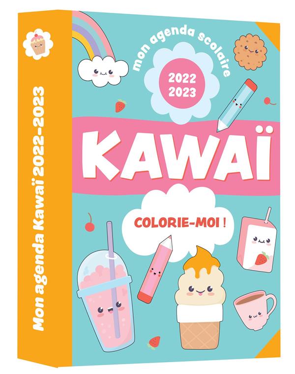 Mon agenda scolaire : kawaï : colorie-moi ! (édition 2022/2023) - flash vidéo